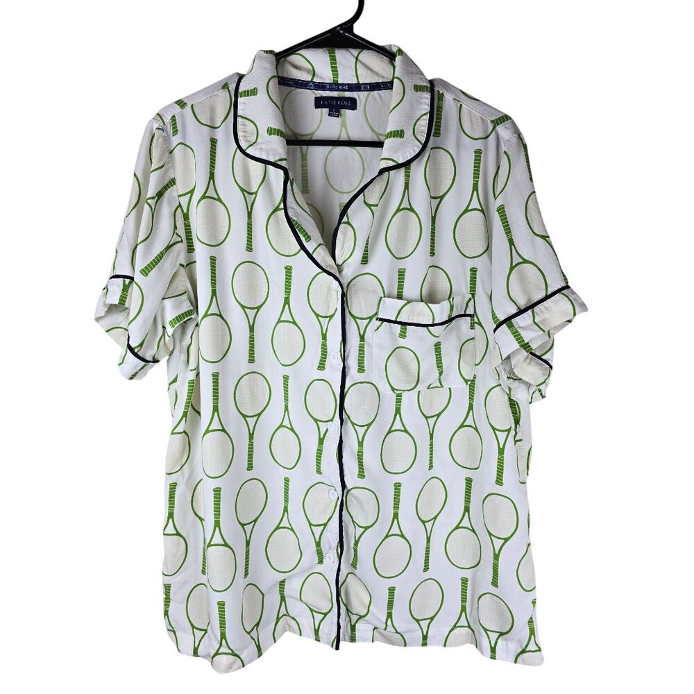 Katie Kime Tennis Time Pajama Shirt Women’s US Size‎ L